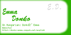 emma donko business card